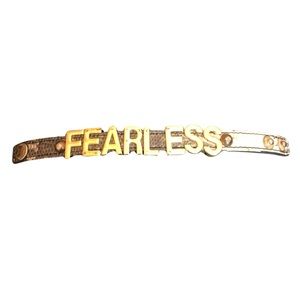BCBG Generation FEARLESS Leather Bracelet EUC naturally distressed
